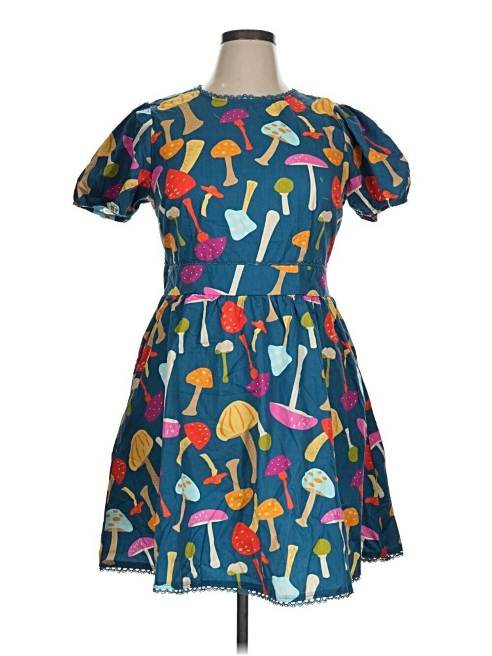 NWT Smak Parlour / Unique Vintage Teal Mushroom Dress